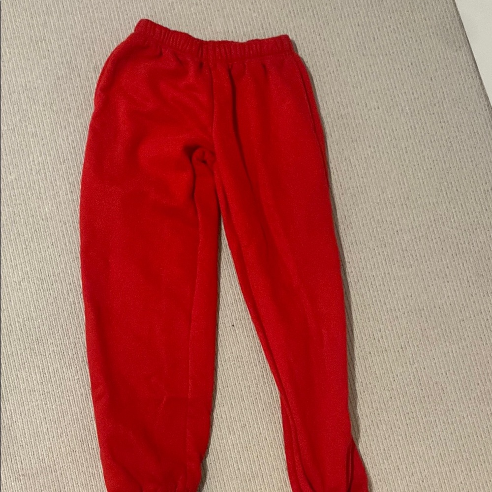 Cozy Red  Sweatpants